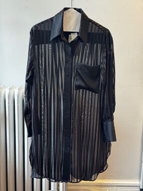 NWT Zara Sheer Flowy Dress Shirt / Dress